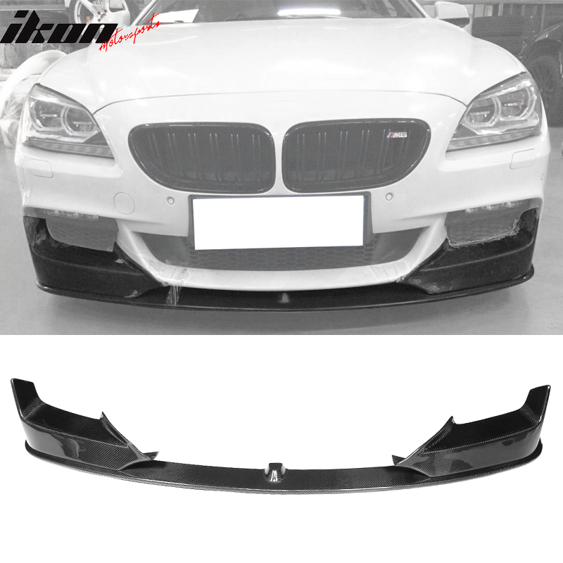 2012-2017 BMW 6 Series F12 F13 P Style Front Bumper Lip Carbon Fiber