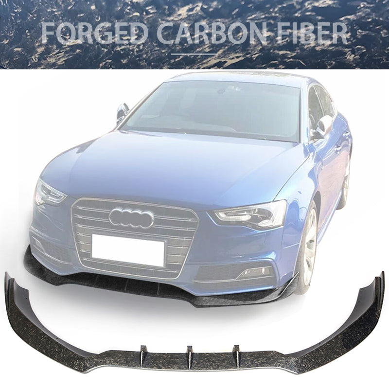 2013-2017 Audi S5 Facelift B8 JC Front Bumper Lip Forged Carbon Fiber