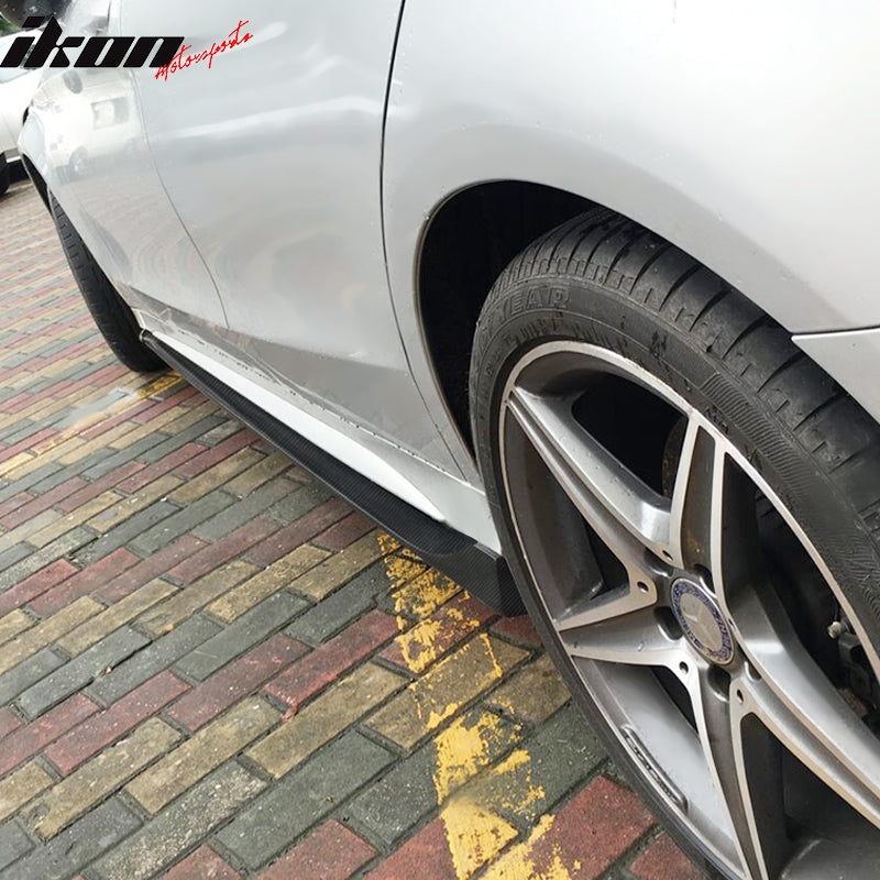 2015-2018 Benz C Class W205 AMG S Style 2PCS Side Skirts Carbon Fiber