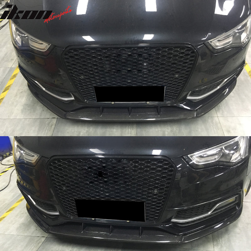 2013-2016 Audi S5 8V Coupe JC Style Front Bumper Lip Kit Carbon Fiber