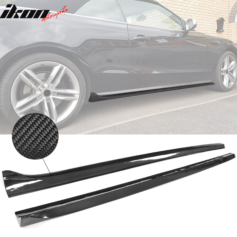 2008-2016 Audi A5 Quattro S5 2Dr JC Style 2PC Side Skirts Carbon Fiber
