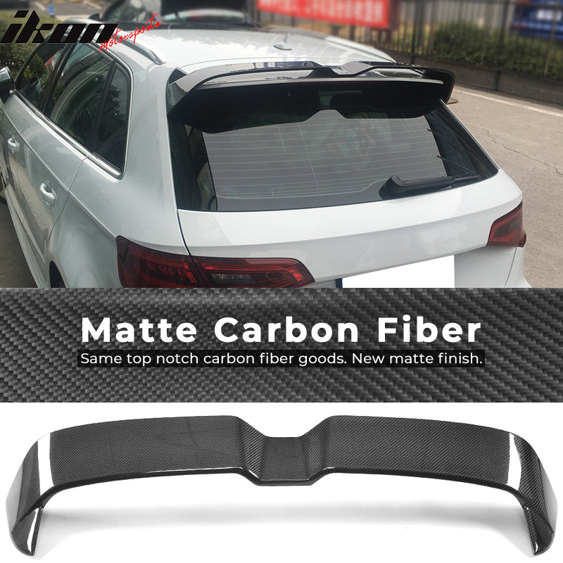 2014-2018 Audi A3 8V Hatchback JC Style Rear Roof Spoiler Carbon Fiber