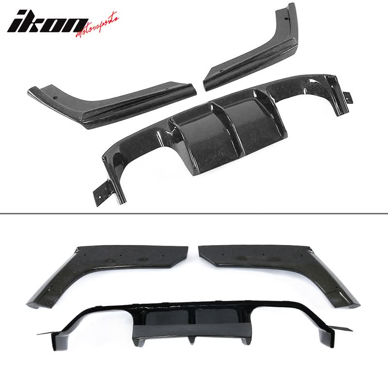 2015-2020 BMW M3 F80 M4 F82 V Rear Bumper Diffuser Forged Carbon Fiber