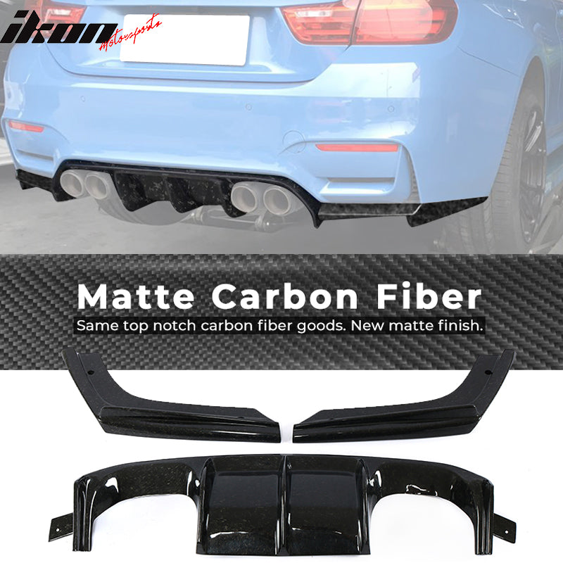 2015-2020 BMW M3 F80 M4 F82 V Rear Bumper Diffuser Forged Carbon Fiber