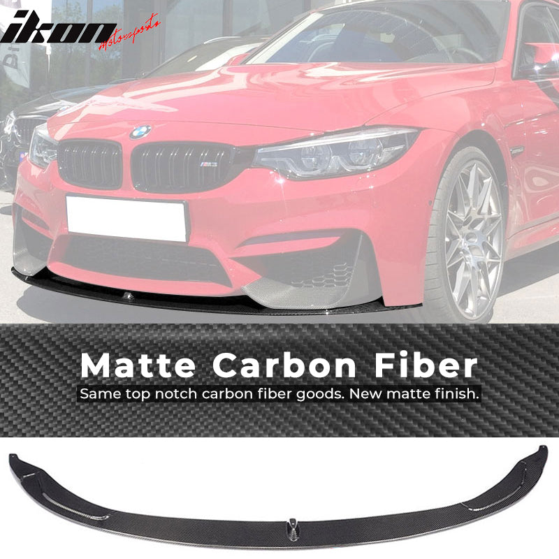2015-2020 BMW F80 M3 F82 M4 P Style Front Bumper Lip Kit Carbon Fiber