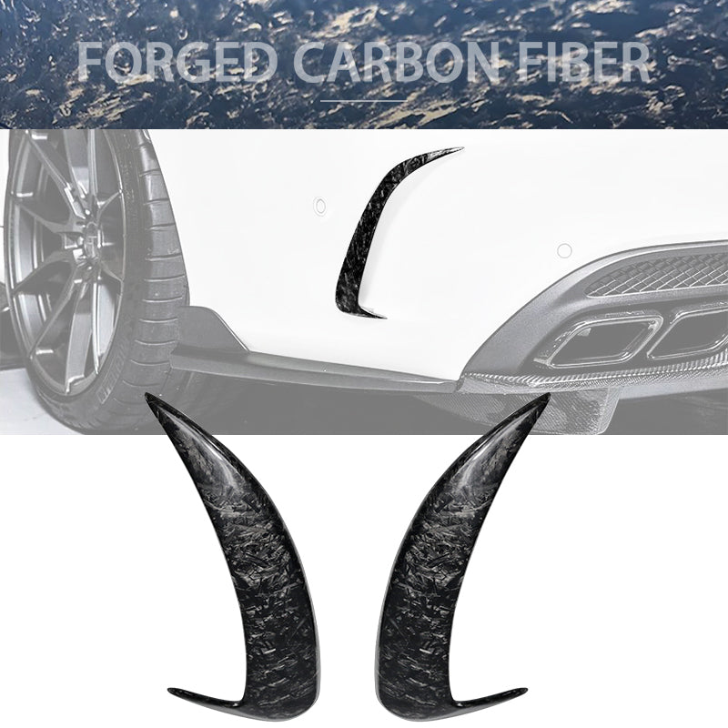 2015-2018 Benz W205 C Class JC Rear Bumper Vents Forged Carbon Fiber