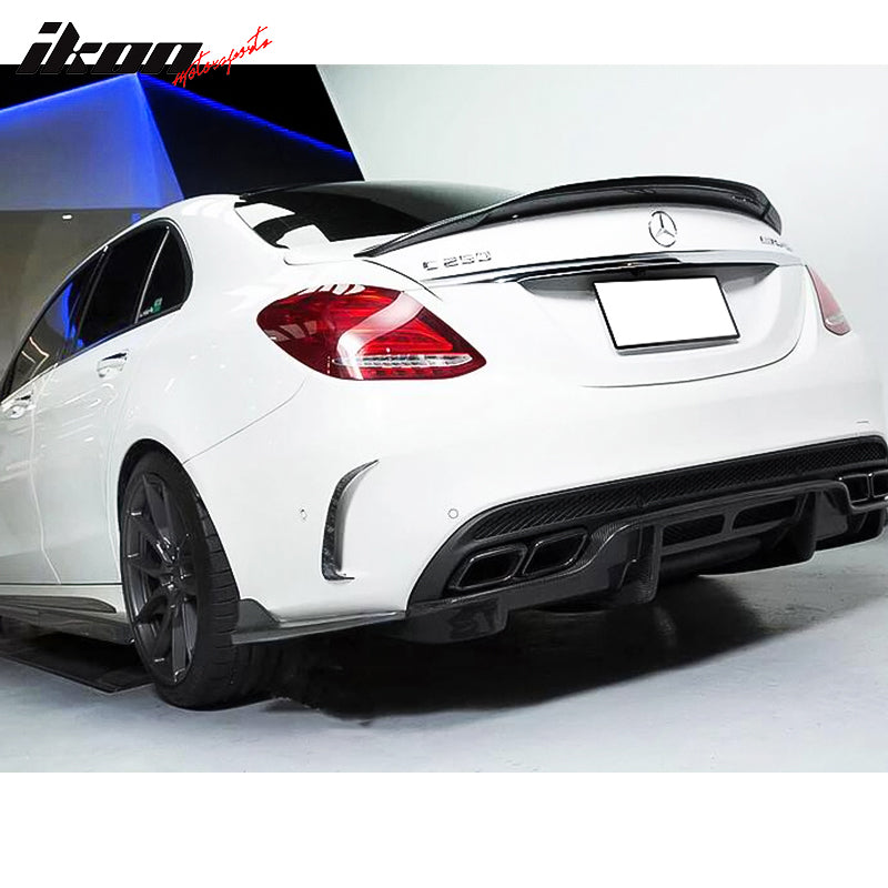2015-2018 Benz W205 C Class JC Rear Bumper Vents Forged Carbon Fiber