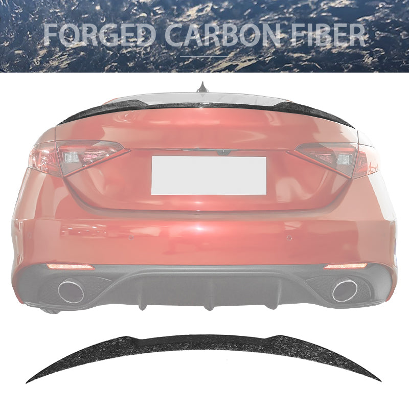 2015-2023 Alfa Romeo Giulia OE Style Trunk Spoiler Forged Carbon Fiber