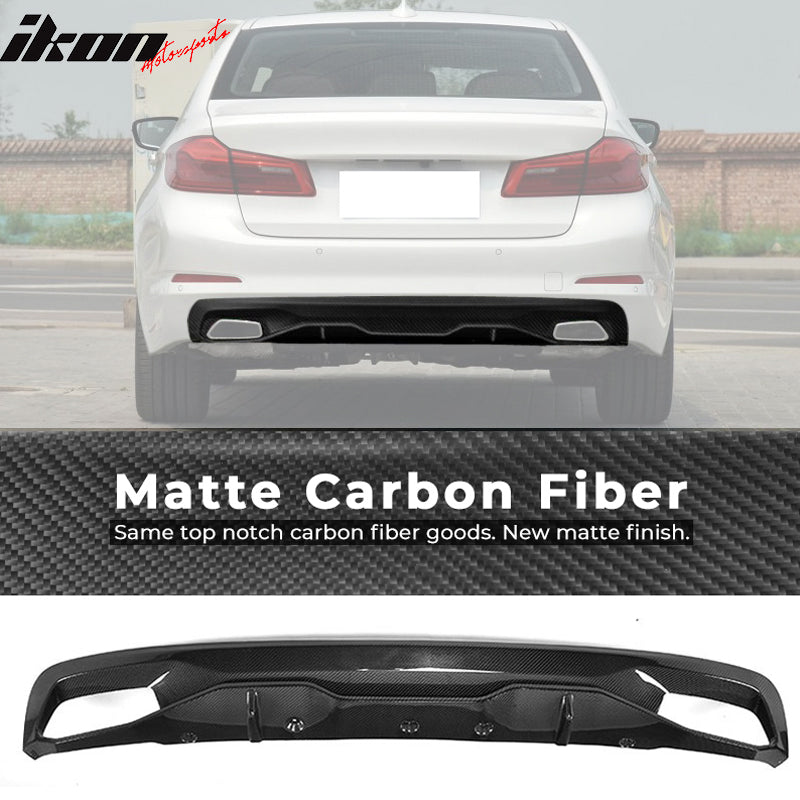 2017-2020 BMW 5 Series G30 MP Style Rear Bumper Diffuser Carbon Fiber