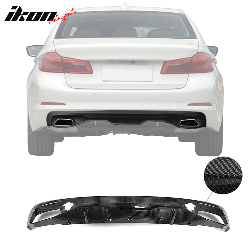 2017-2020 BMW 5 Series G30 MP Style Rear Bumper Diffuser Carbon Fiber