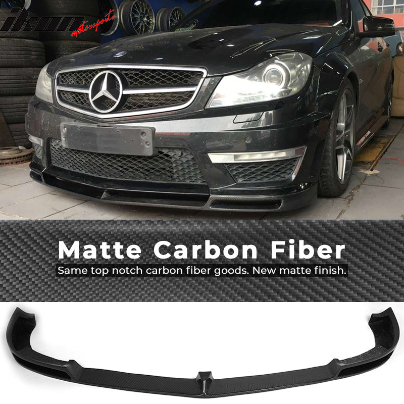 2012-2014 Mercedes Benz C Class W204 AMG V Style Front Bumper Lip Carb