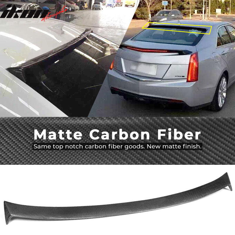 2013-2018 Cadillac ATS JC Style Rear Roof Spoiler Carbon Fiber FRP