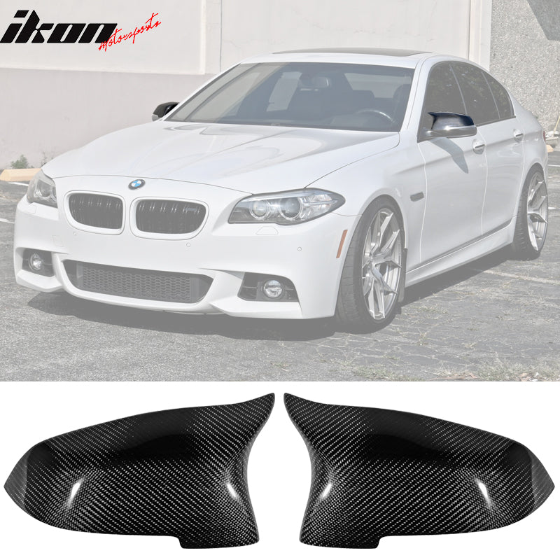 2014-2016 BMW F07 F10 F11 5 Series JC Side Mirror Covers Carbon Fiber