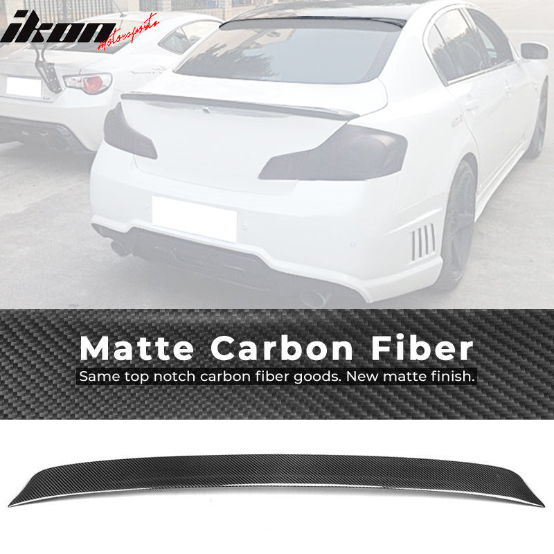 2007-2015 Infiniti G35 G25 G37 Q40 VIP Style Roof Spoiler Carbon Fiber