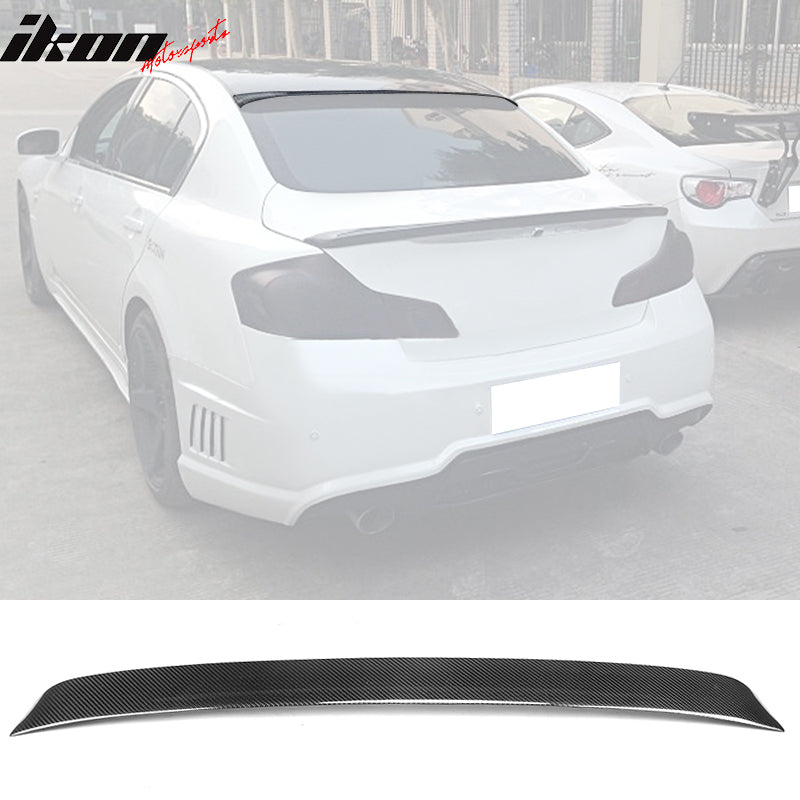 2007-2015 Infiniti G35 G25 G37 Q40 VIP Style Roof Spoiler Carbon Fiber
