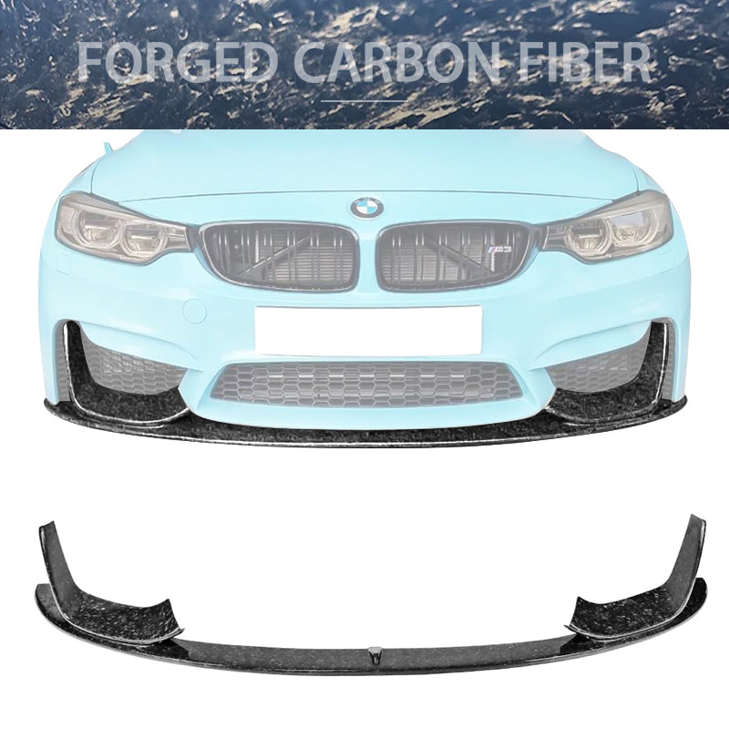 2015-2020 BMW M3 F80 M4 F82 F83 P Front Bumper Lip Forged Carbon Fiber