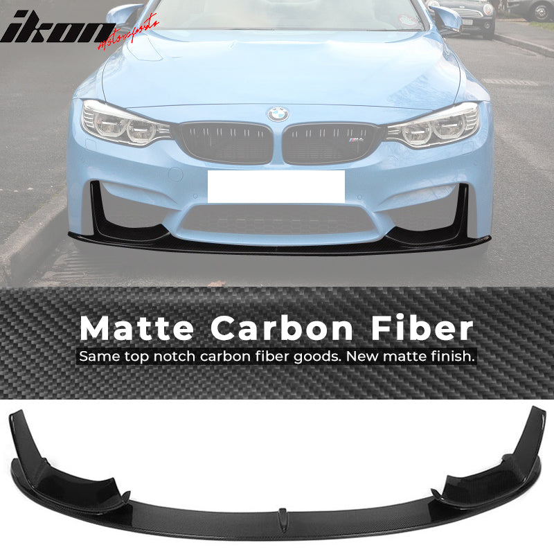 2015-2020 BMW M3 F80 M4 F82 F83 P Style Front Bumper Lip Carbon Fiber