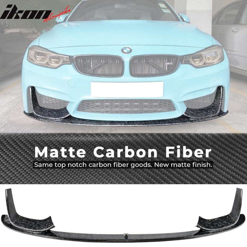 2015-2020 BMW M3 F80 M4 F82 F83 P Front Bumper Lip Forged Carbon Fiber
