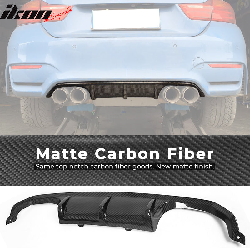 2015-2020 BMW F82 M4 Coupe P Style Rear Bumper Diffuser Carbon Fiber