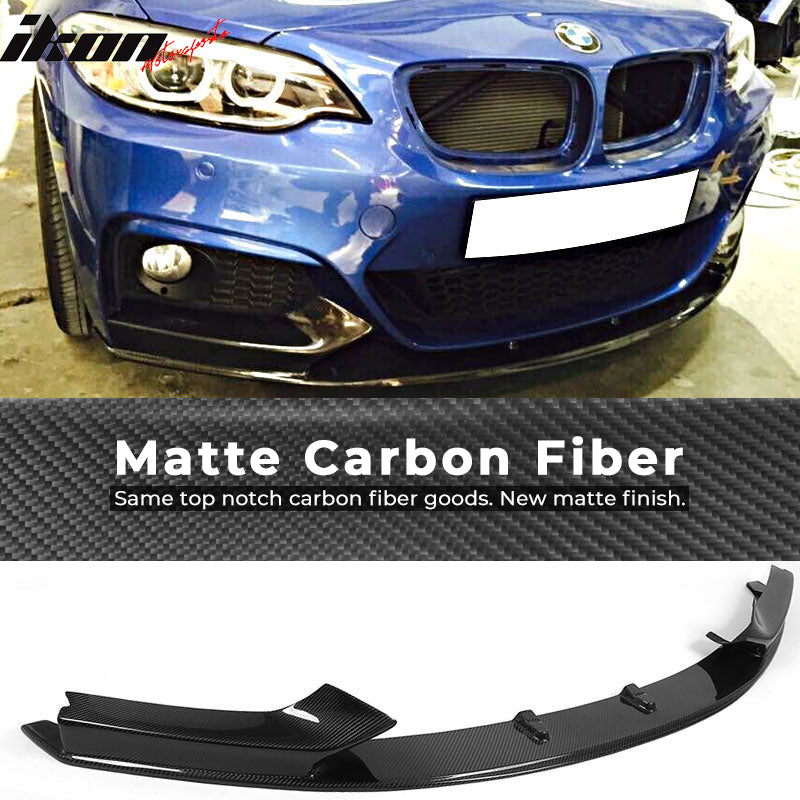 2014-2021 BMW 2 Series F22 F23 MP Style Front Bumper Lip Carbon Fiber