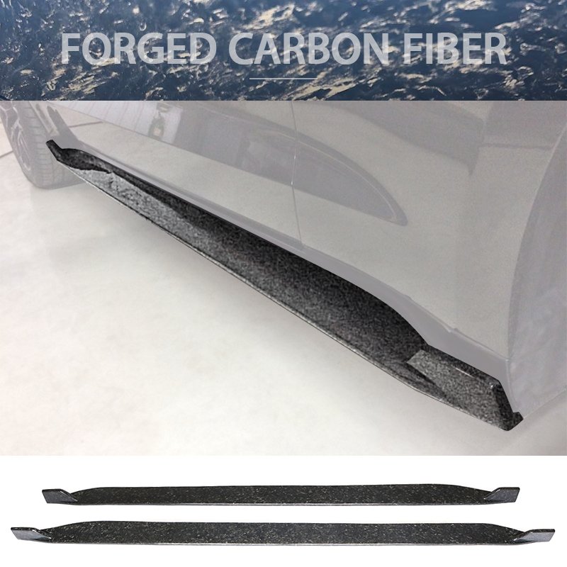 2015-2023 Ford Mustang S550 Coupe JC Side Skirts Forged Carbon Fiber