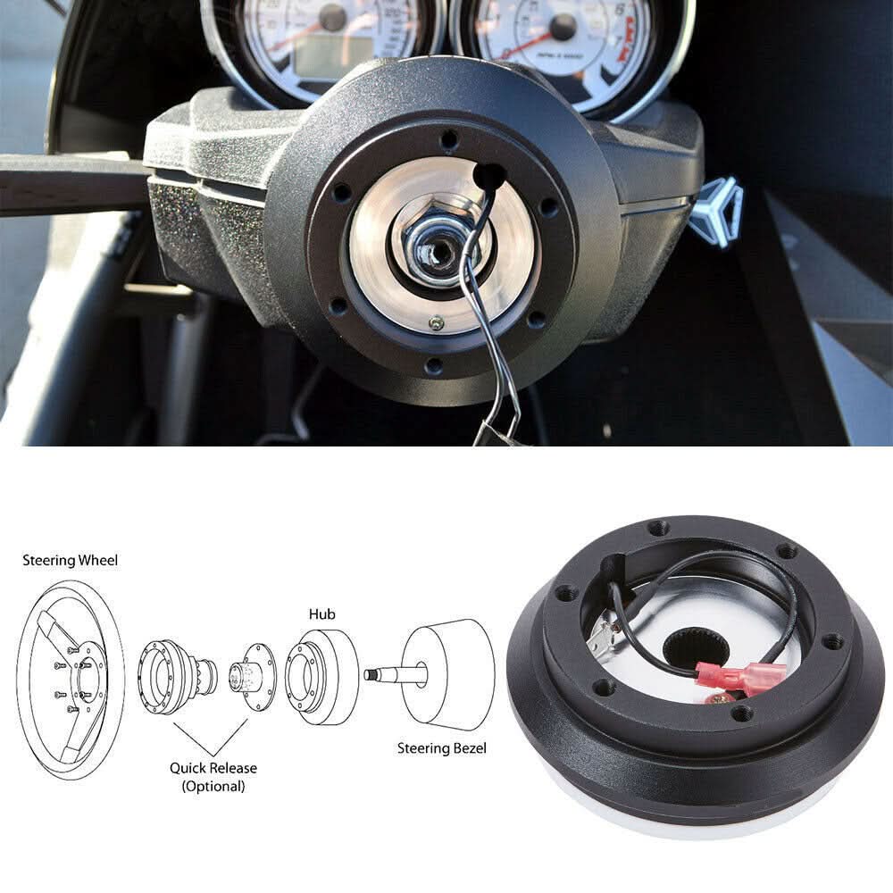 Bliss 350mm Steering Wheel + Short Hub Adapter Kit For Mazda Miata RX-7 RX-8 MX-3 MX-6
