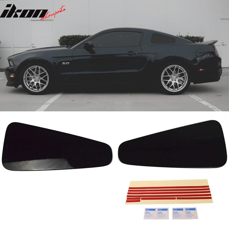 2010-2014 Ford Mustang GT350 Style Rear Window Louver Covers Guard ABS