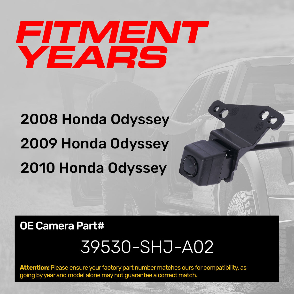 Honda Odyssey (2008-2010) OEM Replacement Backup Camera OE Part # 39530-SHJ-A02