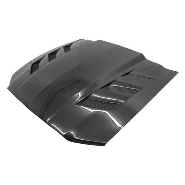 2013-2014 Ford Mustang 2 doors AMS Style Carbon Fiber Black Hood