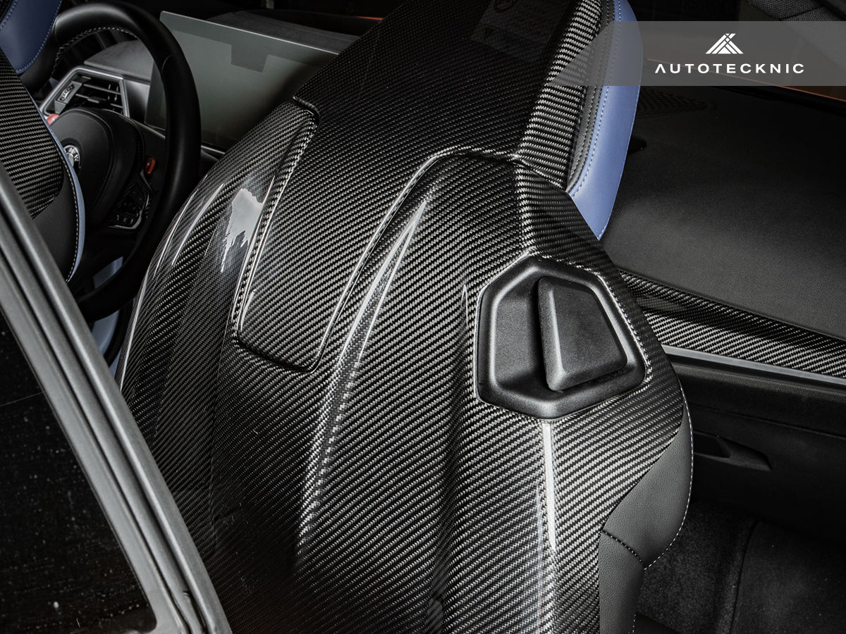 AutoTecknic Dry Carbon Full Seat Back Cover Set - BMW G87 M2