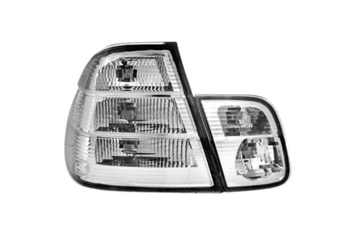 BMW 3-Series E46 Sedan Clear Tail Lights (1998-2006) - K2 Industries