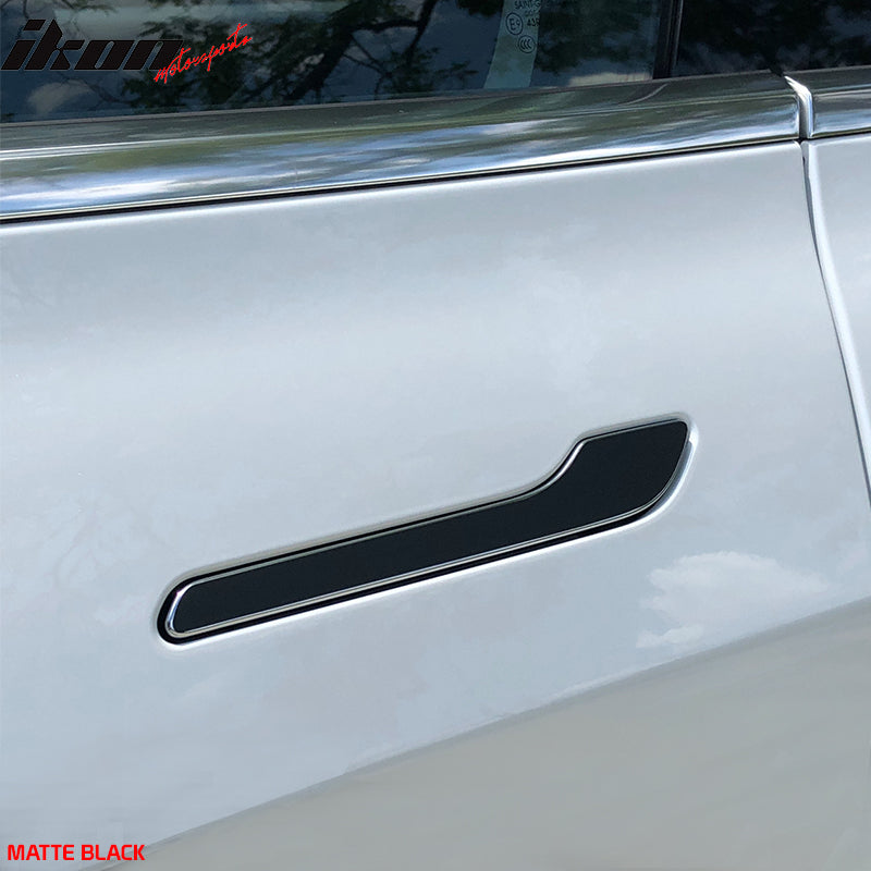 2017-2023 Tesla 3 Door Handle Chrome Delete Vinyl Overlay