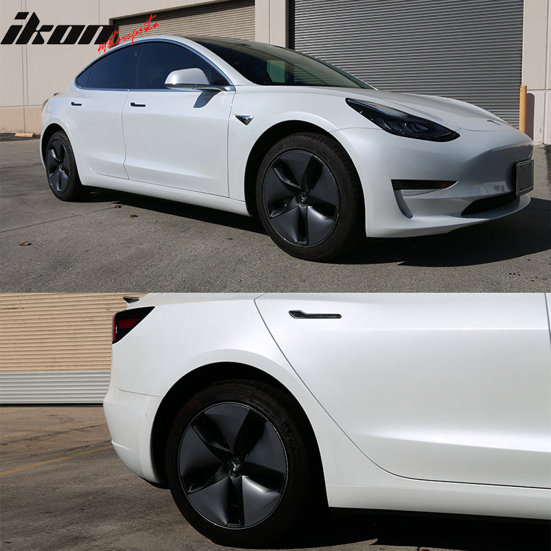 2017-2023 Tesla Model 3 Gloss Black Chrome Delete Vinyl Kit Wheel Rim