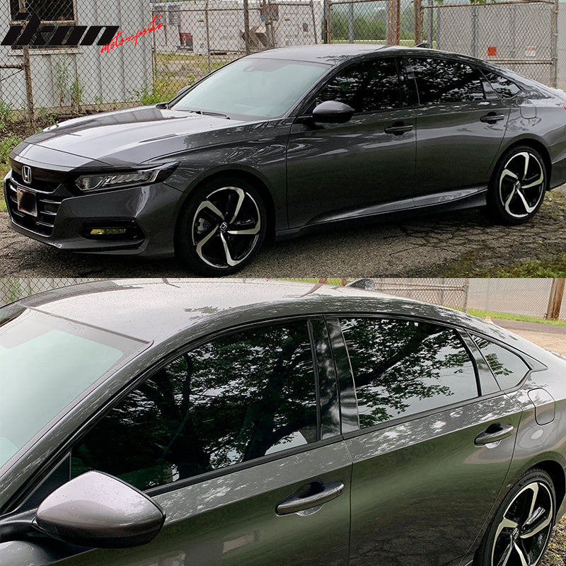 2018-2022 Honda Accord Matte Black Window Trim Chrome Delete Vinyl Kit