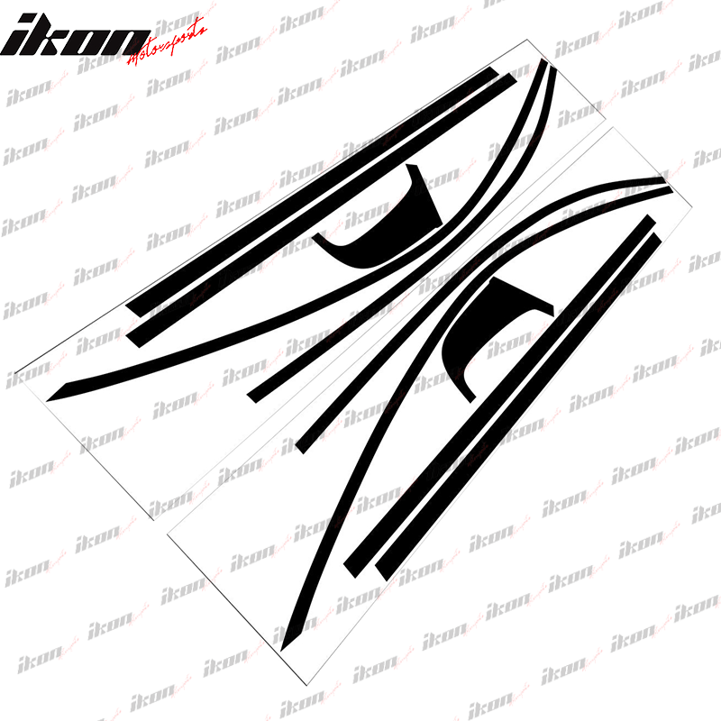 2013-2017 Honda Accord Matte Black Window Trim Chrome Delete Vinyl Kit