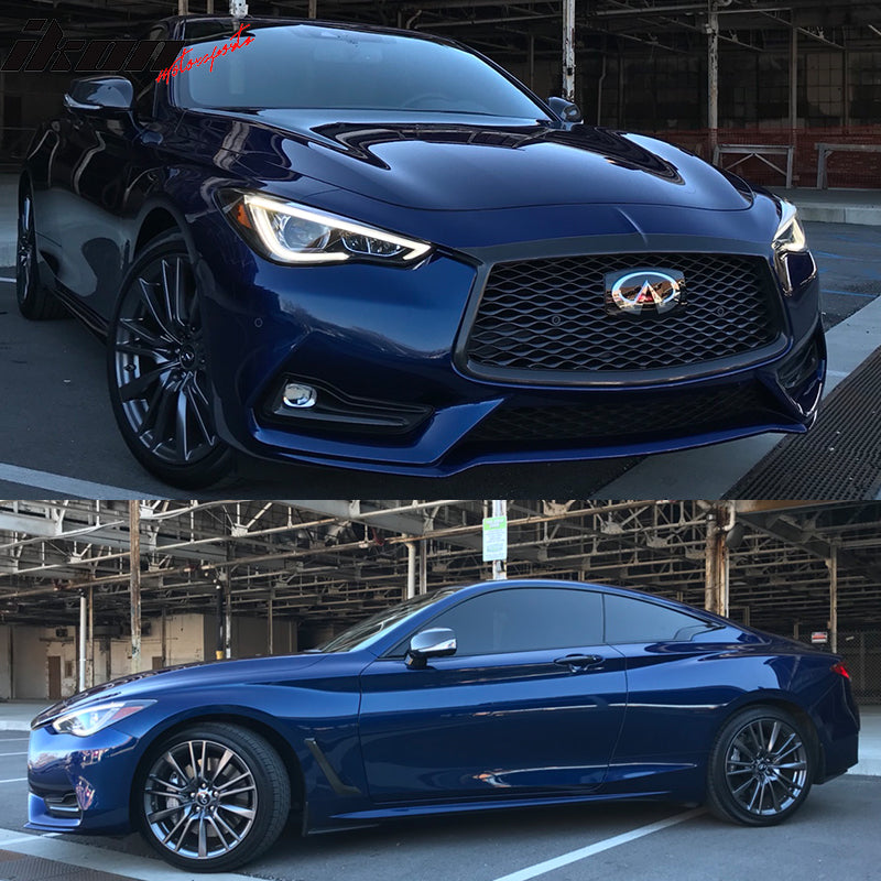 2017-2022 Infiniti Q60 Gloss Grill Foglight Vent Chrome Delete Vinyl