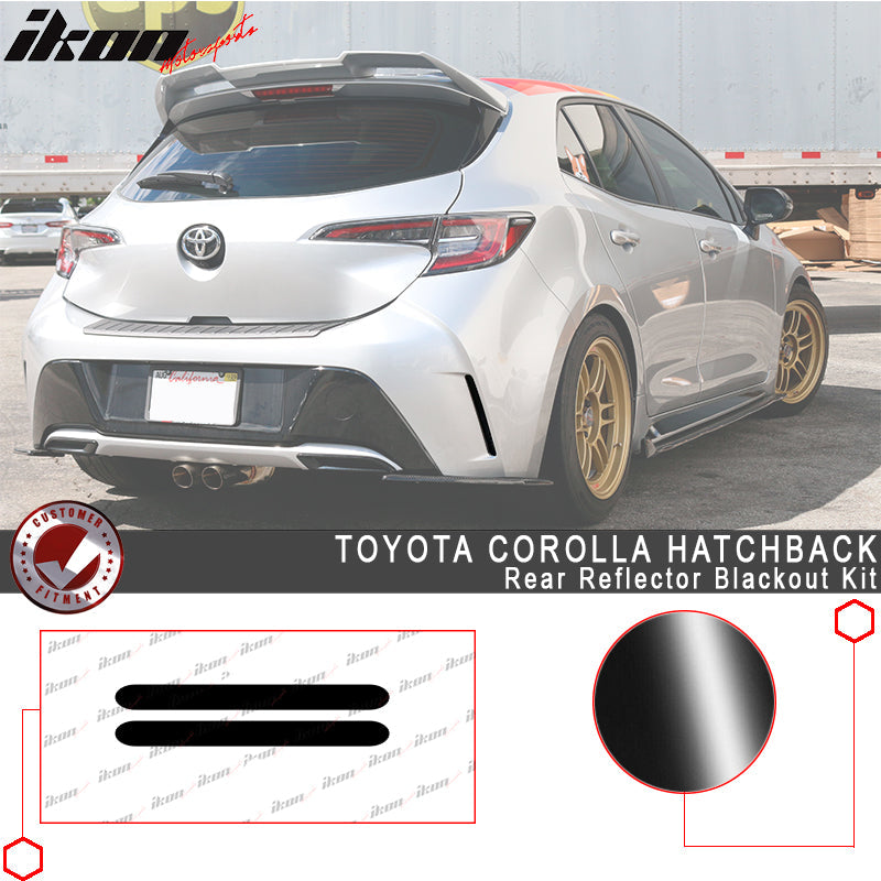 2019-2022 Toyota Corolla Gloss Black Rear Reflector Black Out Kit