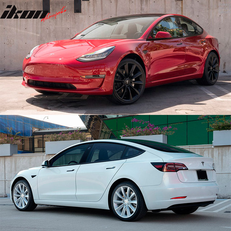 2017-2023 Tesla Model 3 Gloss Black Window Trim Chrome Delete Kit
