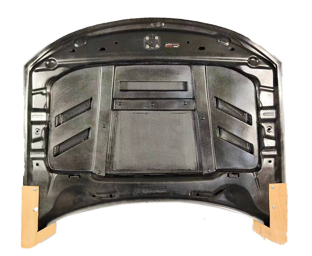 2015-2023 Dodge Charger 4 doors TERMINATOR Style Double Sided Carbon Fiber Carbon Fiber Black Hood