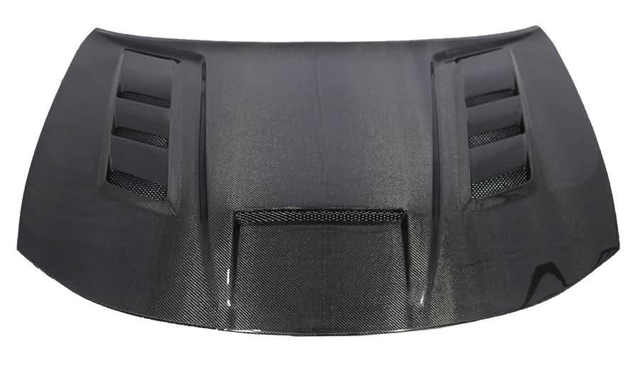 2015-2023 Dodge Charger 4 doors TERMINATOR Style Double Sided Carbon Fiber Carbon Fiber Black Hood