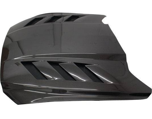 2015-2017 Ford Mustang 2 doors AMS Style Carbon Fiber Black Hood