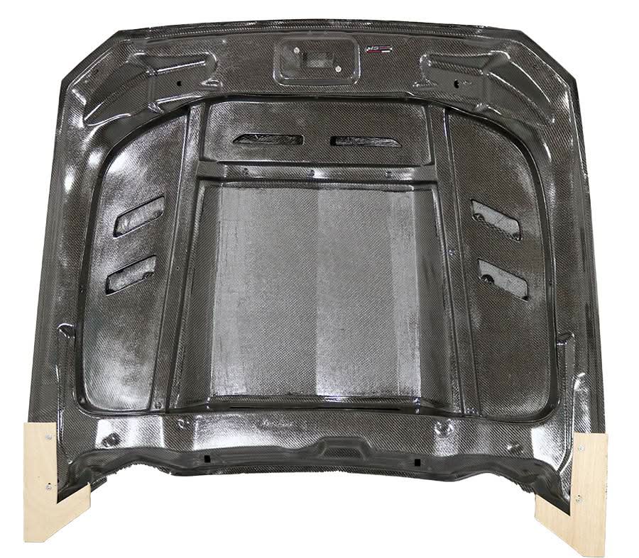 2015-2017 Ford Mustang 2 doors TERMINATOR Style Double Sided Carbon Fiber Carbon Fiber Black Hood