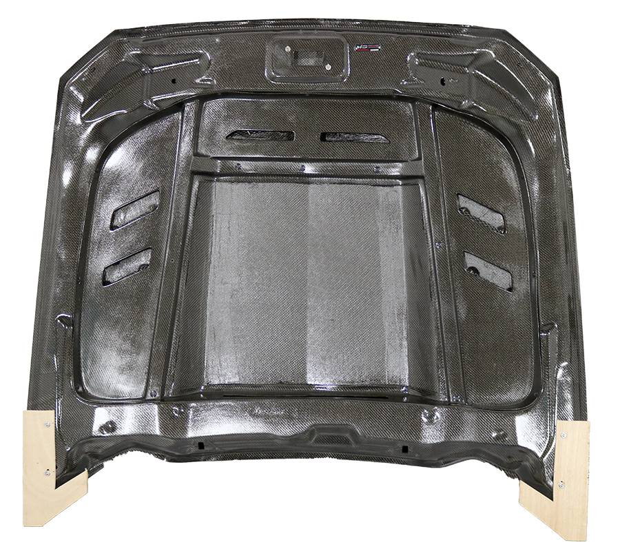 2015-2017 Ford Mustang 2 doors TERMINATOR Style Double Sided Carbon Fiber Carbon Fiber Black Hood