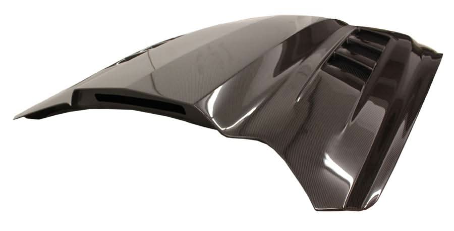 2015-2017 Ford Mustang 2 doors TERMINATOR Style Double Sided Carbon Fiber Carbon Fiber Black Hood