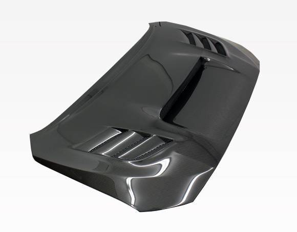 2015-2021 Subaru WRX 4 doors VS 2 Style Double Sided Carbon Fiber Carbon Fiber Black Hood
