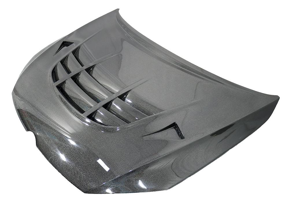 2015-2021 Volkswagen Golf 7 GTR Style Double Sided Carbon Fiber Carbon Fiber Black Hood