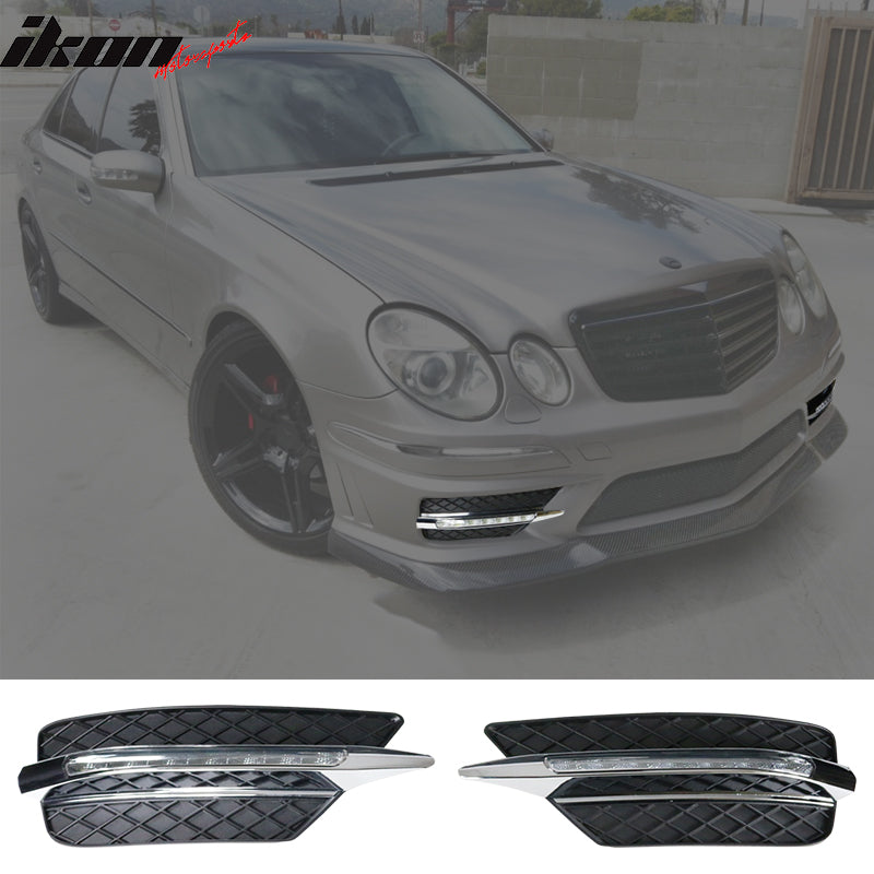 2007-2009 Mercedes-Benz W211 E Class Front Bumper with Grille LED DRL