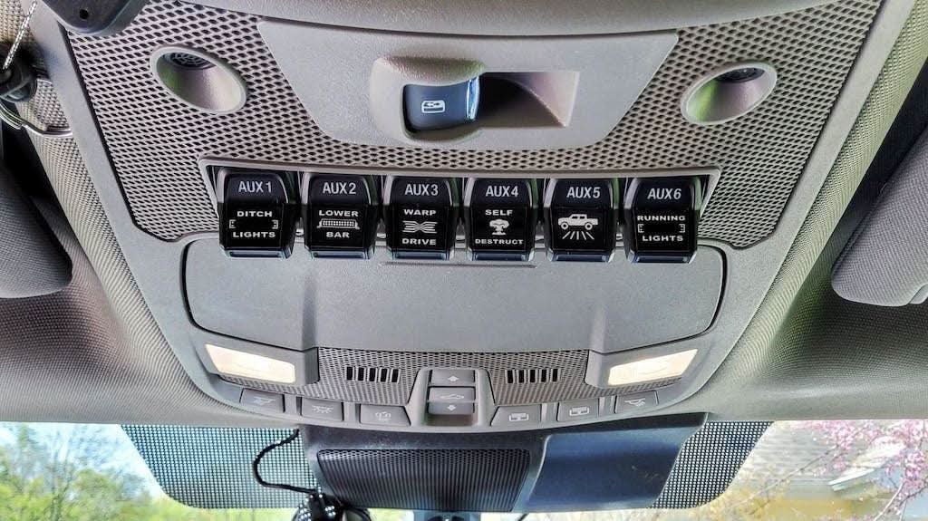 Printed Series Auxiliary Switch Labels (Upfitter) - 2017-2020 F-150 Raptor, 2017-2022 F-250 / F-350 Super Duty / 2024+ Grenadier