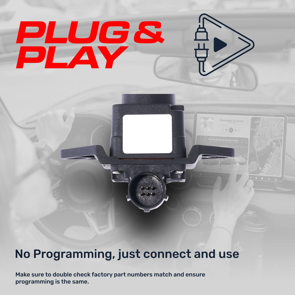 Jeep Grand Cherokee (2016-2021) OEM Replacement Backup Camera OE Part # 68367609AA, 68274727AB, 68274727AC, 68319465AA, 68319465AB