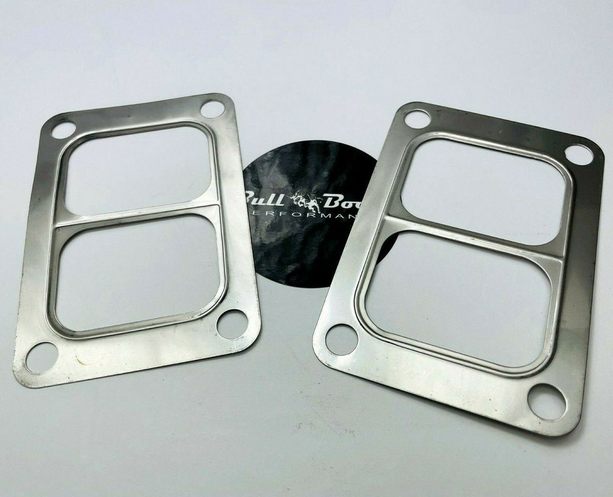 T6 Turbo Manifold Inlet Flange Gasket Twinscroll Divided 304 Stainless Steel 2x